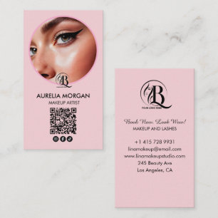 Script Sociaal Icoon QR Code Foto Make-up Artiest Visitekaartje