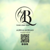 Script Sociaal Icoon QR Code Logo Make-up Artiest Raamsticker (Vel 3)