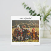 Script Spaanse Feliz Navidad Foto Kerstmis Feestdagenkaart (Staand voorkant)