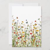 Script Spring Wildbloemen 40e verjaardag Kaart (Achterkant)