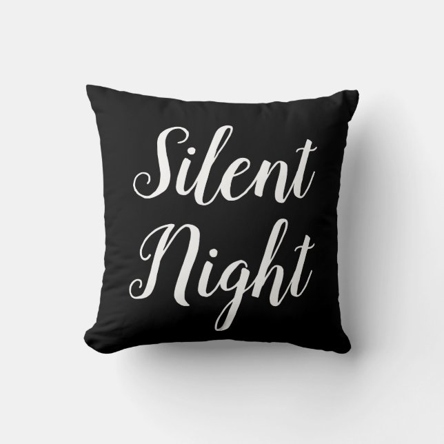 script STILLE NIGHT - typografie Kussen (Voorkant)