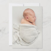 Script Stof Blauw Baby Shower Bedankkaart Kaart (Achterkant)