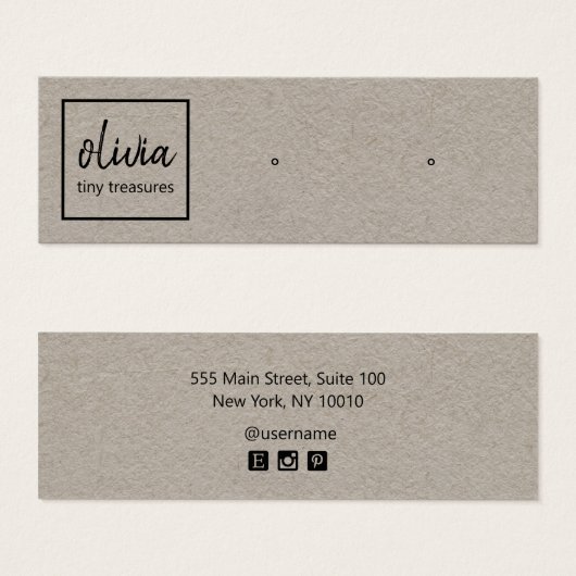 Script Stud die Kraft DisplayCard verdient Mini Visitekaartjes (Voorkant /achterkant)