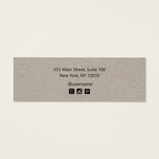 Script Stud die Kraft DisplayCard verdient Mini Visitekaartjes (Achterkant)