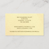 Script Sun Gold Waterverf Circle Monogram Visitekaartje (Achterkant)