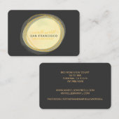 Script Sun Gold Waterverf Cirkel zwart Visitekaartje (Voorkant / Achterkant)