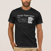 Script Supervisor Definitie Dark Mode - Film Crew T-shirt (Voorkant)