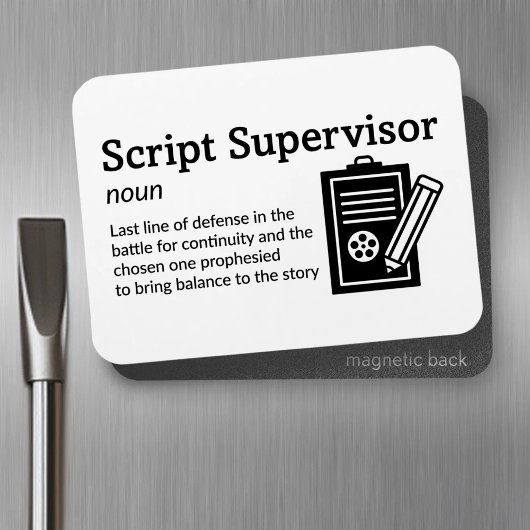 Script Supervisor-definitie - Film 3" x 4" Flex Magneet
