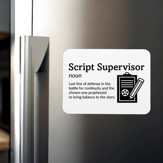 Script Supervisor-definitie - Film 3" x 4" Flex Magneet
