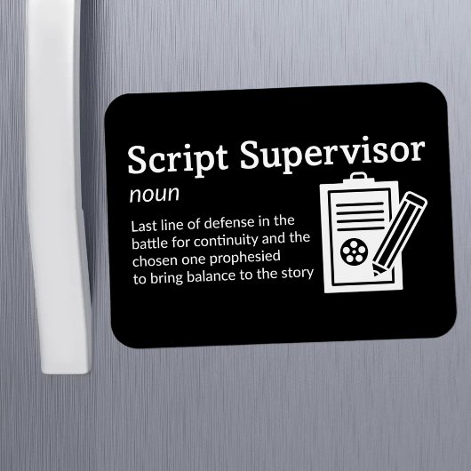 Script Supervisor Definitie - Film 3" x 4" Flex Magneet