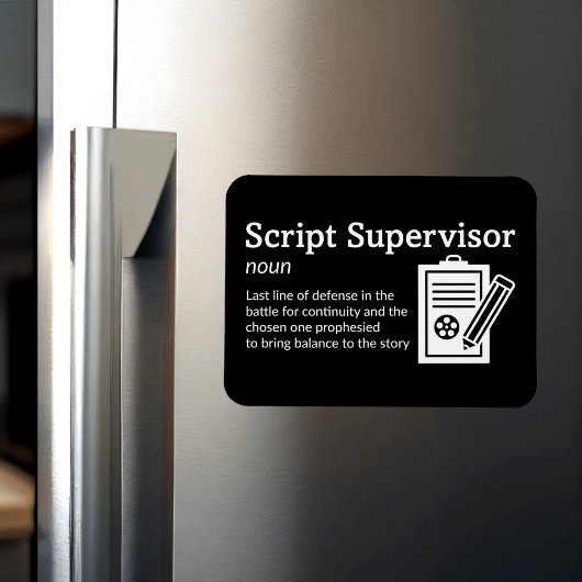 Script Supervisor Definitie - Film 3" x 4" Flex Magneet