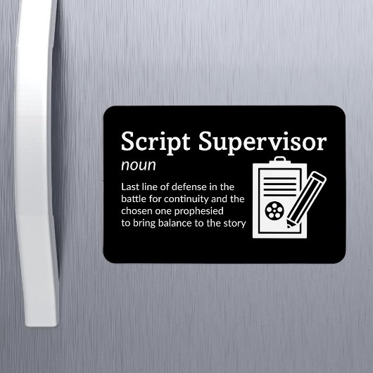 Script Supervisor Definitie - Film 4" x 6" Flex Magneet