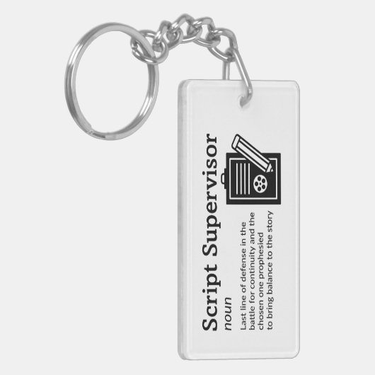 Script Supervisor Definitie - Film Crew Sleutelhanger (Voorkant Links)