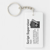 Script Supervisor Definitie - Film Crew Sleutelhanger (Voorkant)