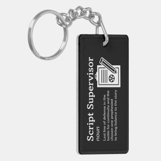 Script Supervisor Definitie - Funny Film Crew Sleutelhanger (Voorkant Links)