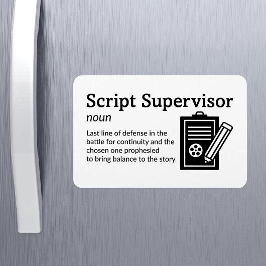 Script Supervisor Definitieset Life 4" x 6" Flex Magneet