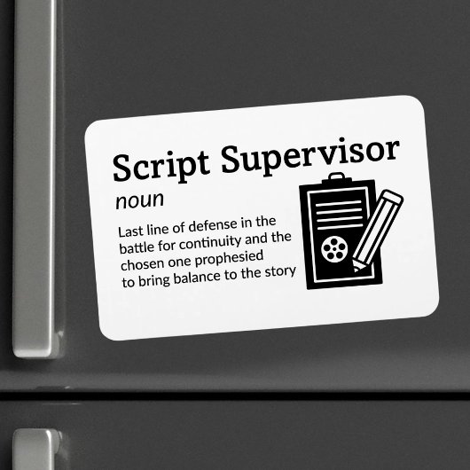 Script Supervisor Definitieset Life 4" x 6" Flex Magneet