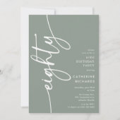 Script Tachtigste Verjaardag Kaart (Voorkant)