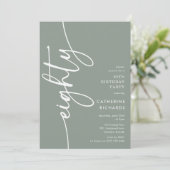 Script Tachtigste Verjaardag Kaart (Staand voorkant)