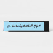 Script Tandarts Blauw Bureau Naambordje (Voorkant)