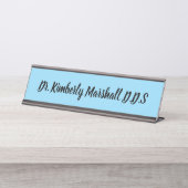 Script Tandarts Blauw Bureau Naambordje (Voorkant)