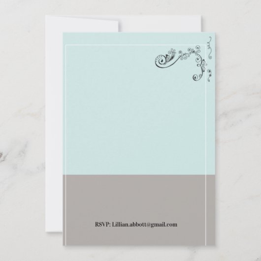 Script-tekst Blauw grijs Jubileum Kaart (Achterkant)