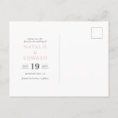 Script tekst en trouwringen aankondigingskaart (Achterkant)