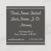 Script Text Attorney Business Card Vierkante Visitekaartje (Voorkant)