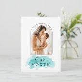 Script Text Baby Boy Maandelijkse mijlestone-kaart Kaart (Staand voorkant)