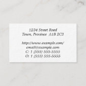 Script Text Director Profile Card Visitekaartje (Achterkant)