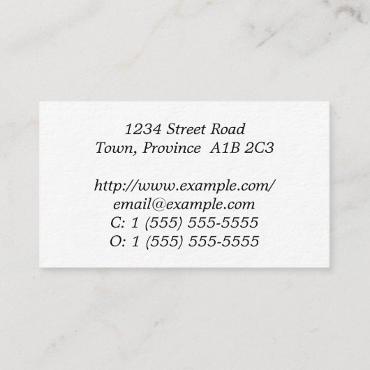 Script Text Director Profile Card Visitekaartje (Achterkant)