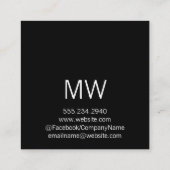 Script Text Tan Vierkante Visitekaartje (Achterkant)