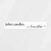 Script Thin Candle Tamper-Proof Seal Label (Design 1)
