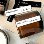 Script Thin Candle Tamper-Proof Seal Label