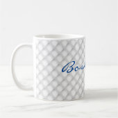 Script Titel, White Tufted Pattern 11oz Coffee Mok (Links)