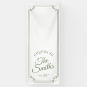 Script Trouwbar Bord Salie Groen Naambanner Spandoek (Verticaal)