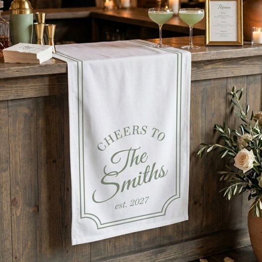 Script Trouwbar Bord Salie Groen Naambanner Spandoek