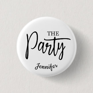 Script Trouwfeest Bruidsnaam Knop Ronde Button 3,2 Cm