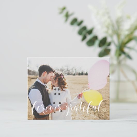 Script Trouwfoto Dank u Briefkaart (Staand voorkant)