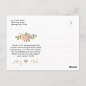 Script Trouwfoto Dank u Briefkaart (Achterkant)