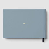 Script Trouwfoto Nautisch Blauw Trouwen Gastenboek (Achterkant)