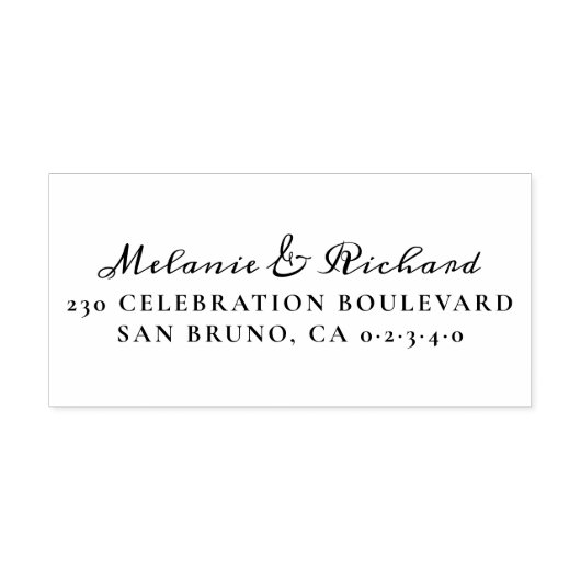 Script Trouwnamen Retouradres Rubberstempel (Afrduk)