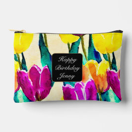  script tulpen tuin Geel Beige Etui