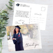 Script Typografie Afstuderen Foto Bedankt Briefkaart