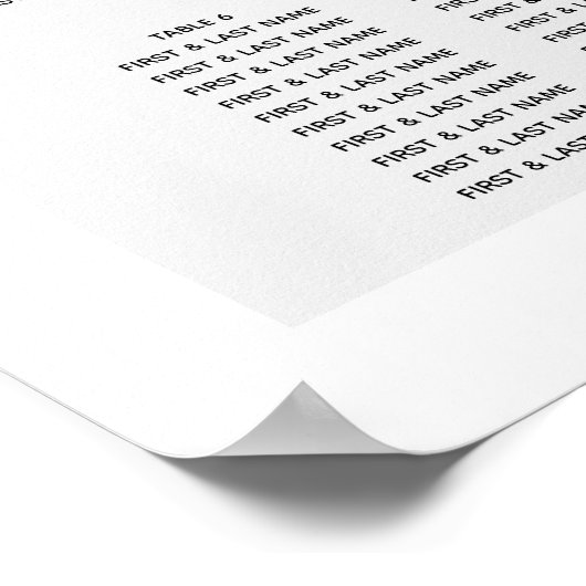 Script Typografie Bruiloft Zitting Grafiek Poster (Hoek)