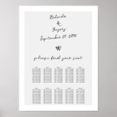 Script Typografie Bruiloft Zitting Grafiek Poster (Voorkant)