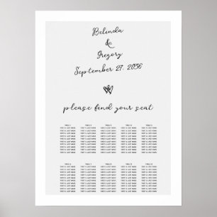 Script Typografie Bruiloft Zitting Grafiek Poster