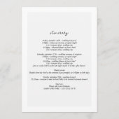 Script Typografie Huwelijksprogramma Route Programmakaart (Achterkant)