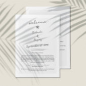 Script Typografie Huwelijksprogramma Route Programmakaart