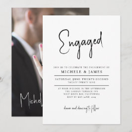 Script Typografie Minimaal Huwelijk Verlovingsfees Kaart
